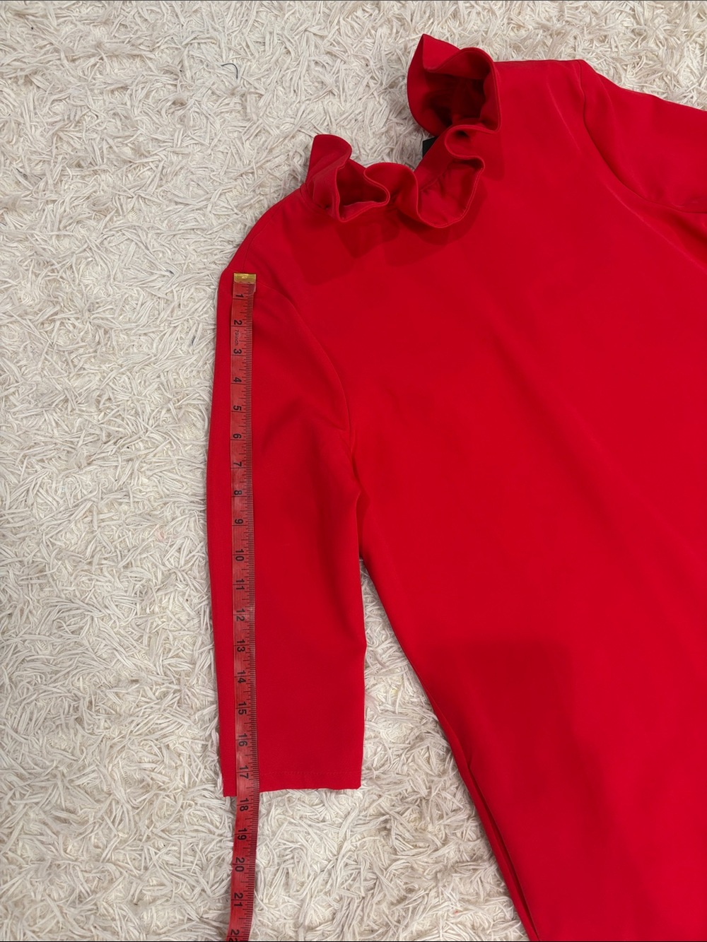 Tuckernuck Red Ruffle-Neck Mini Dress - Picture 8 of 11